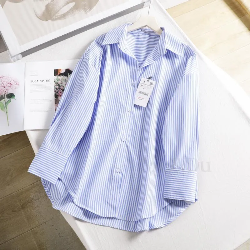 Women's V-neck Loose Poplin Shirt