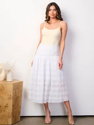 WOMEN'S ZIP UP DETAILED MIDI SKIRT