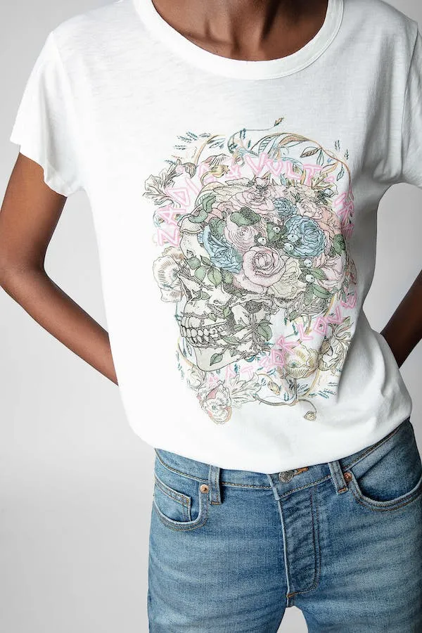 Woop Skull Flower Tee - Judo