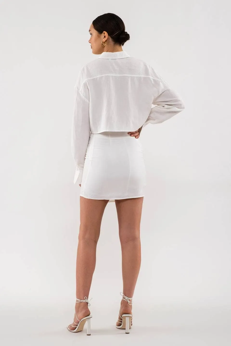 Wrap Linen Mini Skirt