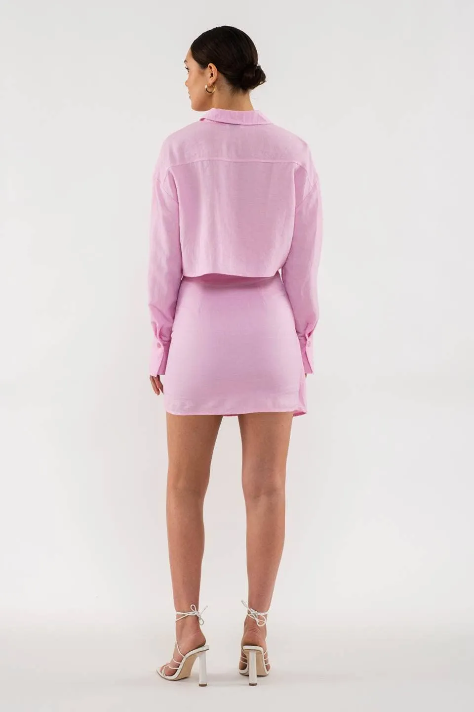 Wrap Linen Mini Skirt