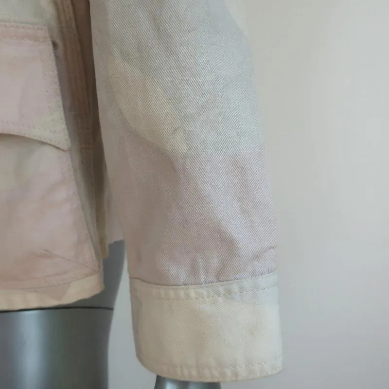 Zadig & Voltaire Jacket Kimi Ivory/Light Pink Camouflage Denim Size Small