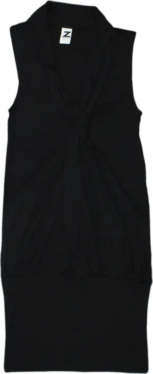 ZUZIFY Women's Junior Fit Twist Front Sleeveless Stretch Mini Dress