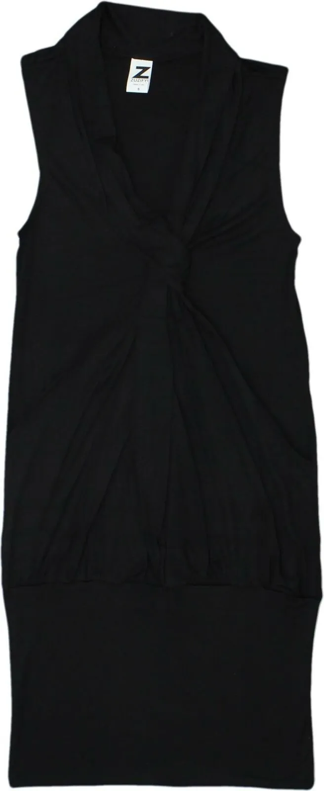 ZUZIFY Women's Junior Fit Twist Front Sleeveless Stretch Mini Dress